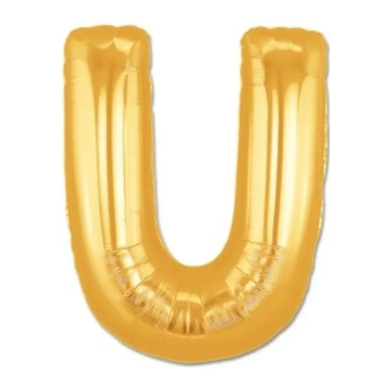 U Harf Folyo Balon Altın Renk 40 İnç