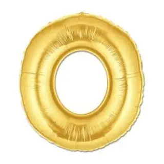 O Harf Folyo Balon Altın Renk 40 İnç