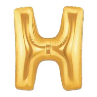 H Harf Folyo Balon Altın Renk 40 İnç