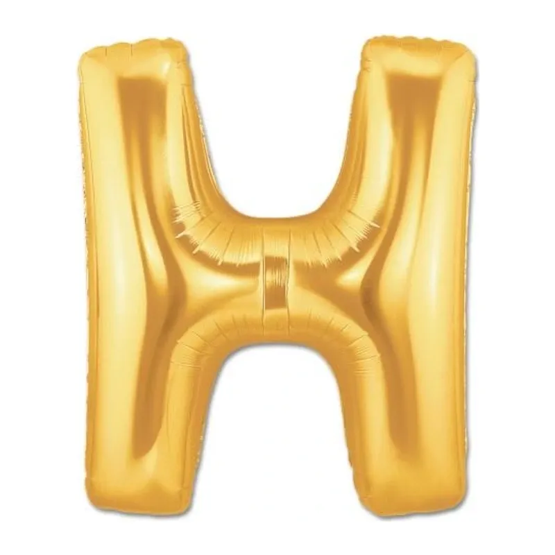 H Harf Folyo Balon Altın Renk 40 İnç