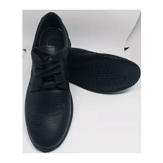 ERKEK CASUAL HAKİKİ DERİ AYAKKABI SİYAH RENK TARZ - Renkli / 40