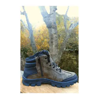 Erkek Outdoor Bot Yünlü Siyah Renk - Renkli / 44