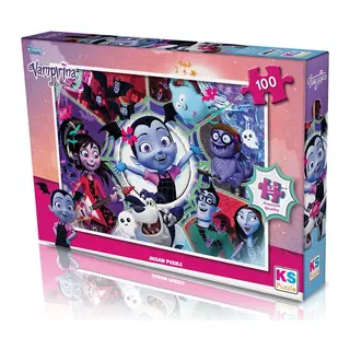 VP714 Vampirina 100 Parça Çuk Puzzle -KS Puzzle - 1 Adet