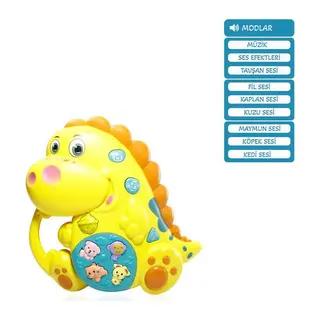 J-855-76A IŞIKLI VE MÜZİKLİ DİNAZOR BEBEK - 1 Adet