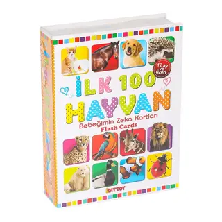 1741 FLASH CARD İLK 100 HAYVANLAR EĞİTİCİ KARTLAR - 1 Adet