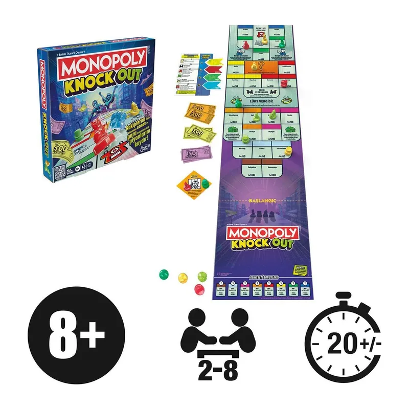 F8995 Monopoly Knkout - 1 Adet