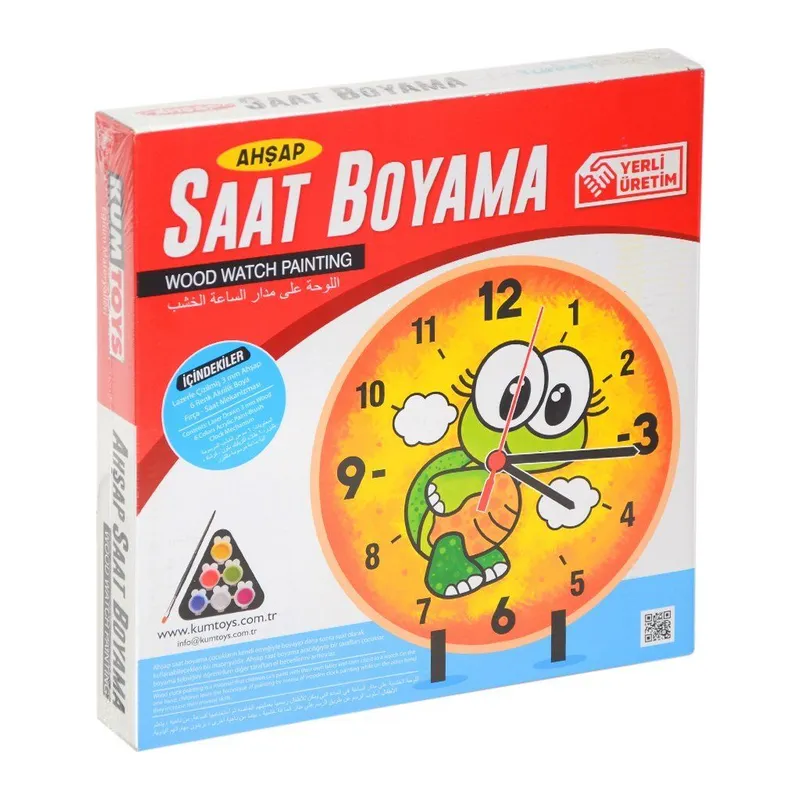 5302 KumT, Ahşap Saat Boyama - 1 Adet