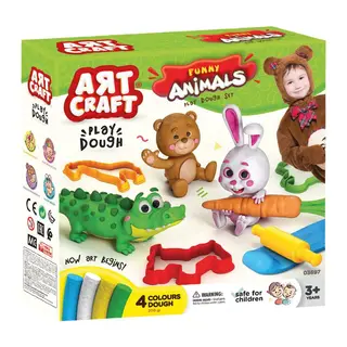 03697 Art Craft Eğlenceli Hayvanlar Hamur Set 200 gr - 1 Adet