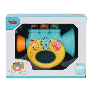 J-855-37A Işıklı ve Müzikli Trompet Bebek Pianosu -Vardem Oyuncak - 1 Adet