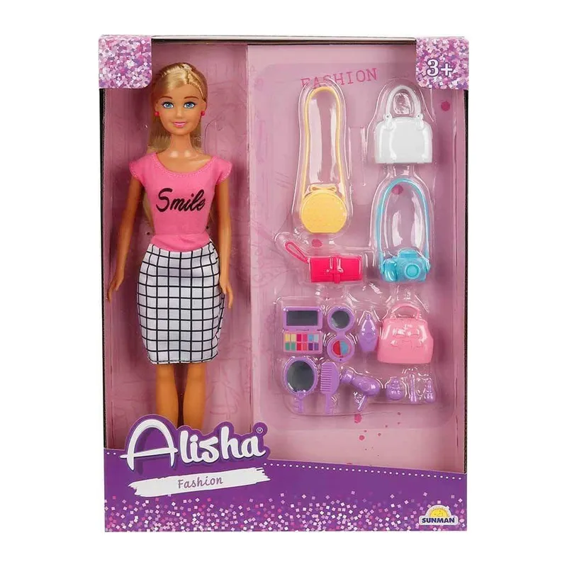 3392 Alisha Fashion Aksesuar Set 29 cm -Sunman - 1 Adet