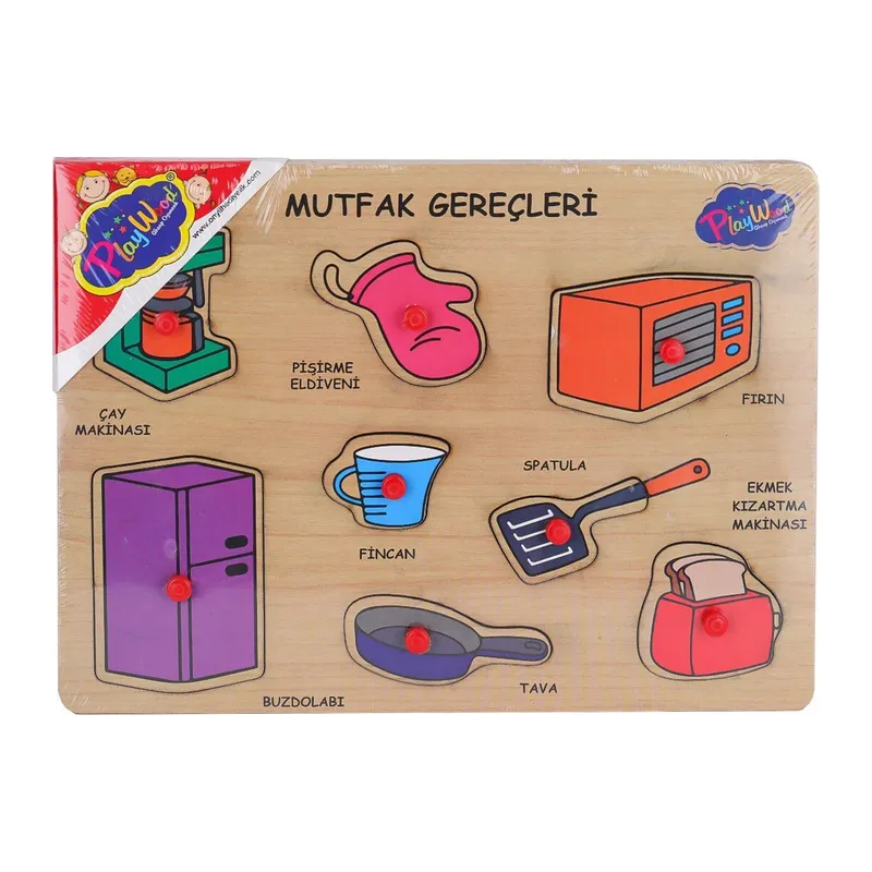 ONY-168-169 Ahşap Tutmalı Gereçleri -Onyıl Oyuncak - 1 Adet
