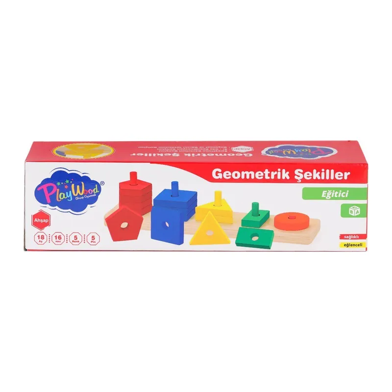 ONY-305 Ahşap Geometrik Şekiller -Onyıl Oyuncak - 1 Adet