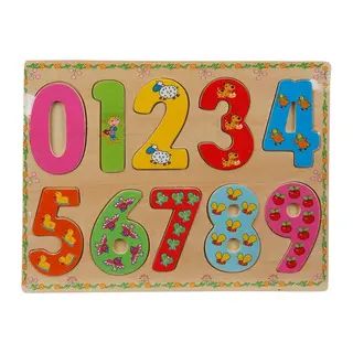 5215 -Wooden Puzzle Numbers 10 Parça - 1 Adet