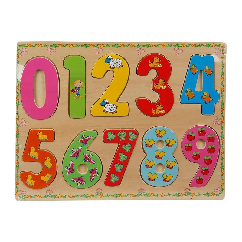 5215 -Wooden Puzzle Numbers 10 Parça - 1 Adet