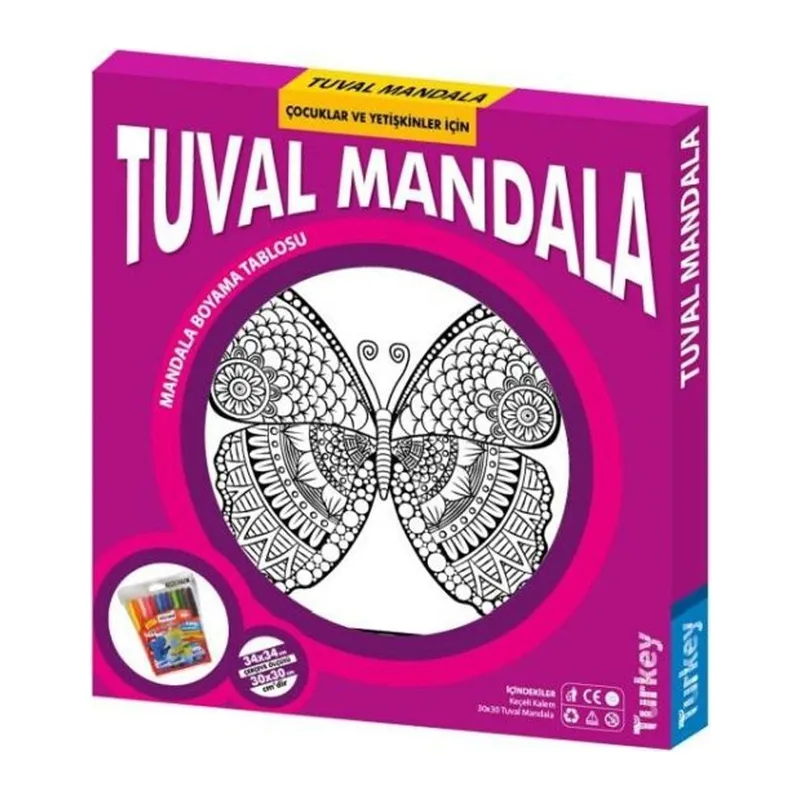 5117 Kumt Tuval Mandala - 1 Adet