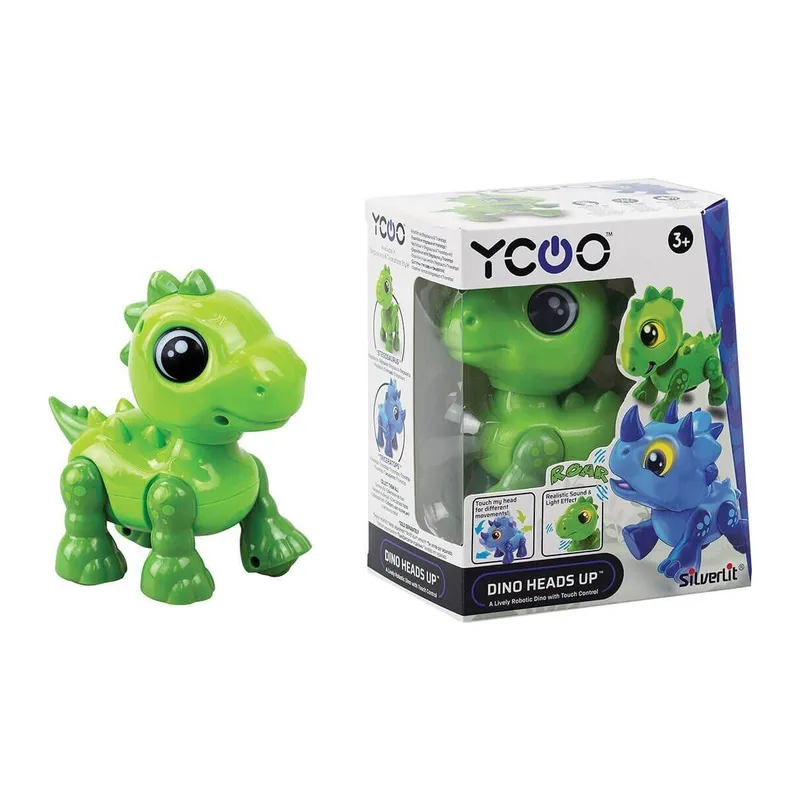 SIL 88592 Silverlit Sesli ve Işıklı Elektronik Robot Dino Heads Up -Necot - 1 Adet