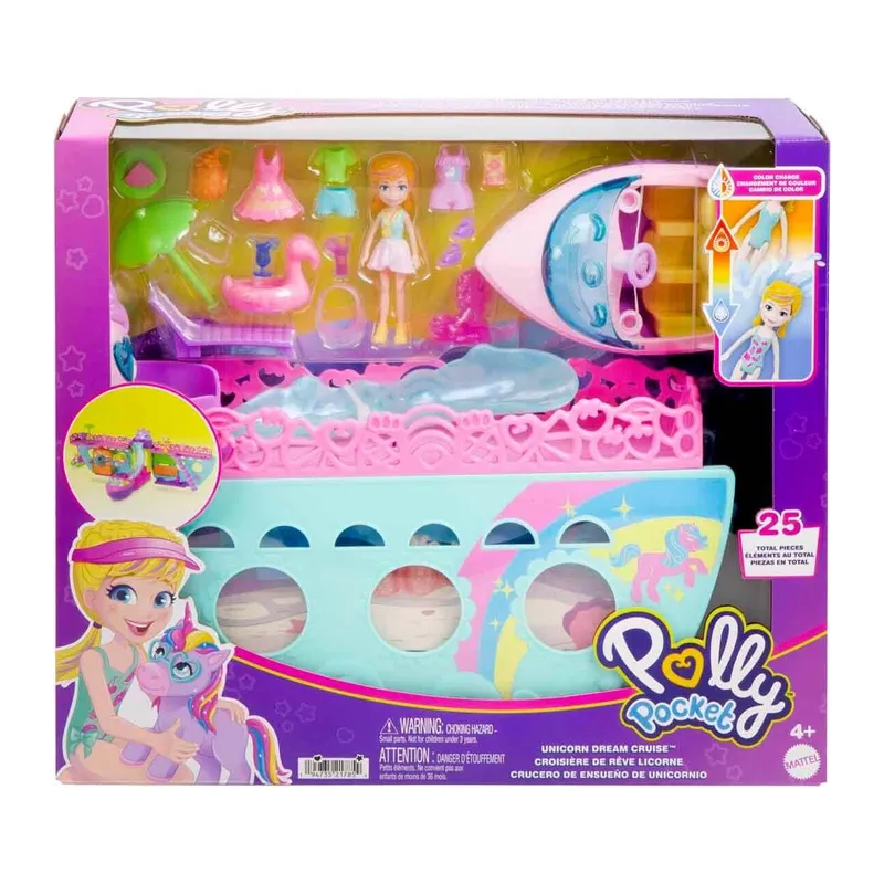 HWP26 Polly Pket Unicorn Bot Oyun Seti - 1 Adet