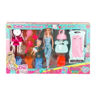 02259 Cindy Doll Dolaplı Bebek Oyun Seti -Oydaş Oyuncak - 1 Adet