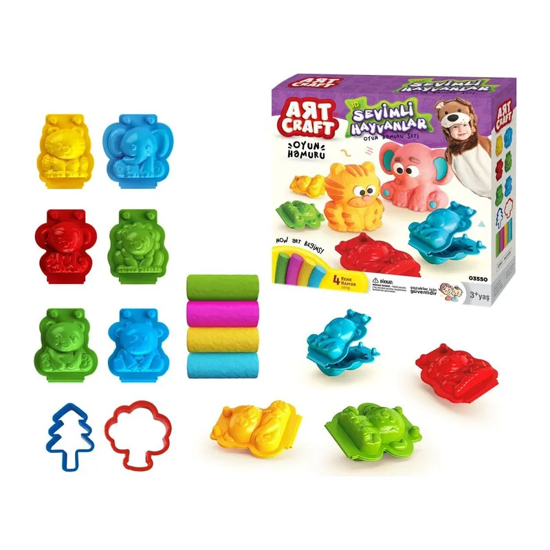 03550 3D HAYVANLAR HAMUR SET 200GR - 1 Adet