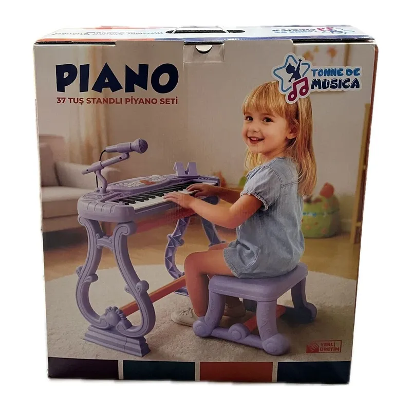 URT033-003 AYAKLI 37 TUŞ PİANO ORG - LİLA - 1 Adet