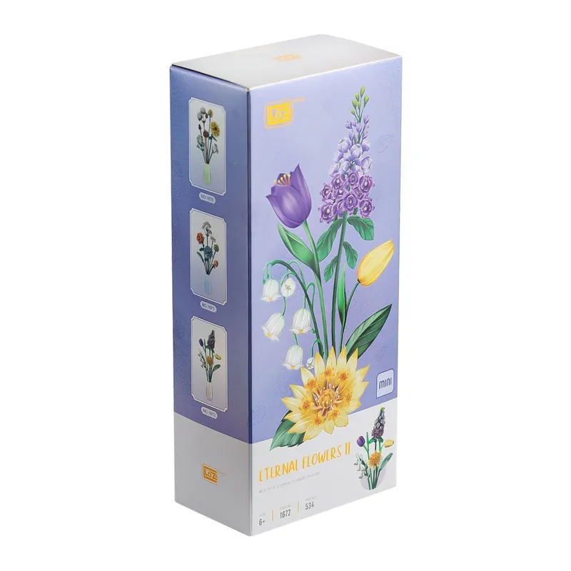 LZ1672 LOZ Eternal Flowers Serisi - ''Çiçekli Sabah, Ay Işıklı Akşam'' 534 Parça Yapım Seti - 1 Adet