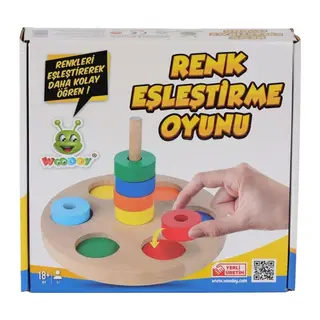 KR136 WOODOY RENKLİ H EŞLEŞTİRME OYUNU - 1 Adet