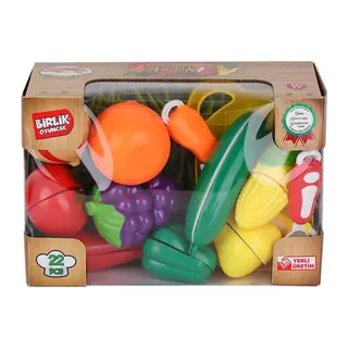 URT007-KUTU-2AB 22 PCS KESİLEBİLİEN SEBZE MEYVELER - 1 Adet