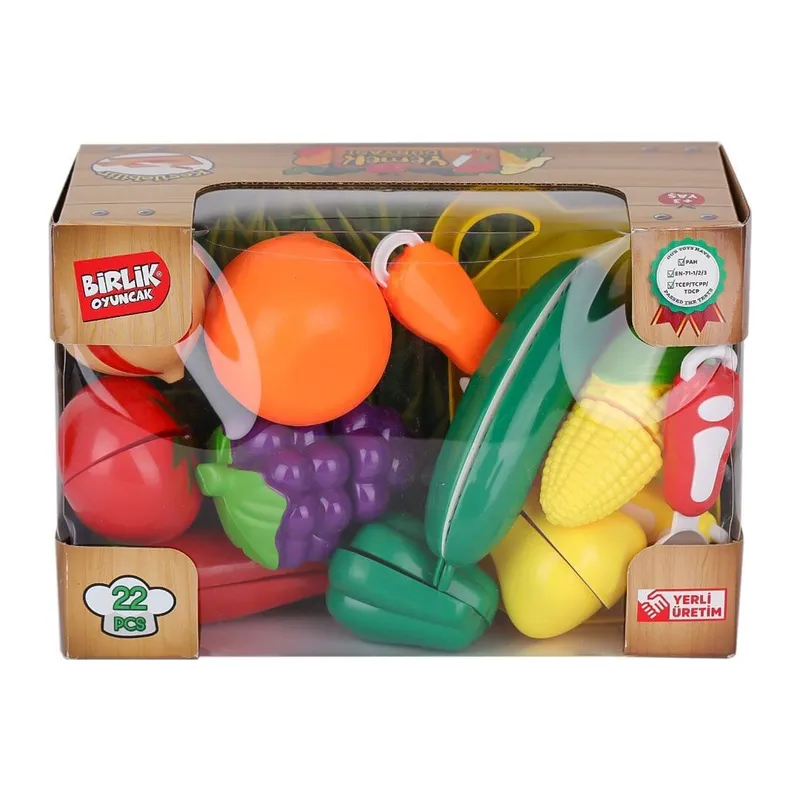 URT007-KUTU-2AB 22 PCS KESİLEBİLİEN SEBZE MEYVELER - 1 Adet