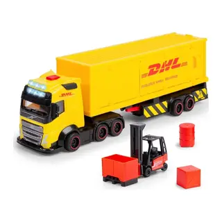 203747018 Dickie DHL Truck free wheel Volvo FH16 Truck light sound interior,