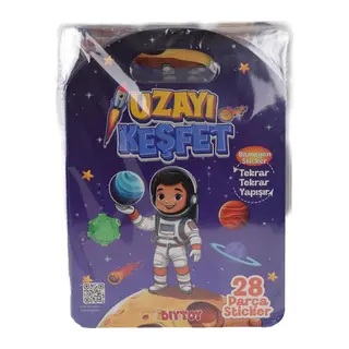 2991 BİTMEYEN STİCKER UZAYI KEŞFET - 1 Adet