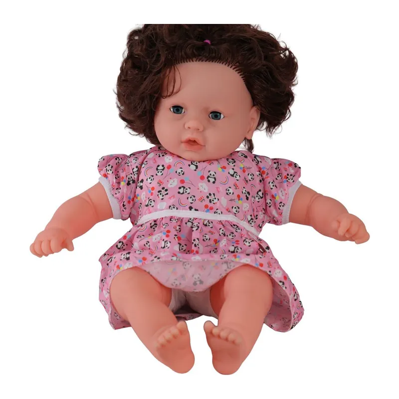 0073 60 CM DOU GÖVDELİ SAÇLI BÜYÜK BEBEK - 1 Adet