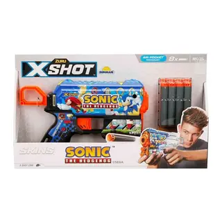 36648 X-Shot Skins Flux Sonic The Hedgehog 8 li Sünger Dart Atan 21 cm -Sunman - 1 Adet