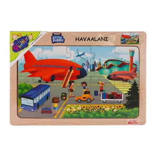 ONY-233-234-235-236 Ahşap Eğitici Puzzle Haalanı -Onyıl Oyuncak - 1 Adet