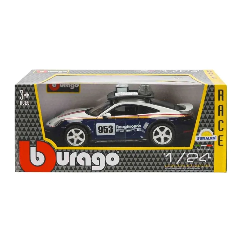 28029 Burago 1:24 Porsche 911 Dakar Model Araba -Sunman - 1 Adet