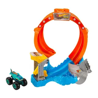 JFR08 Hot Wheels Trucks Dönen Corkscrew Shark Çarpışması - 1 Adet