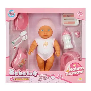 3823 Bebelou Bakım Zamanı Sesli en Ağlayan Bebek 32 cm -Sunman - 1 Adet