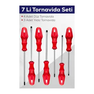 7'li Tornida Seti (4 ADET DÜZ TORNİDA 3 ADET YILDIZ TORNİDA)