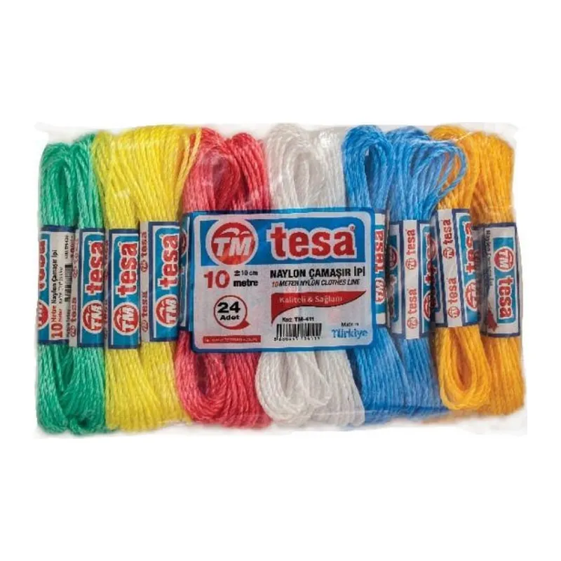 Temsan 10 Metre Naylon Çamaşır İpi 24'lü