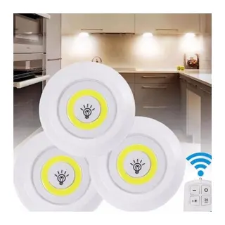 Uzaktan Kumandalı 3 Lü Spot Led Lamba Kablosuz Pilli Işıldak
