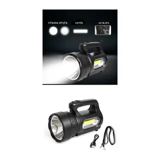 Profesyonel Ultra Güçlü LED El Feneri - Yüksek Performanslı 900 Lümen Aydınlatma