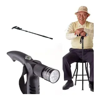 Işıklı & Pusulalı Katlanabilir Baston