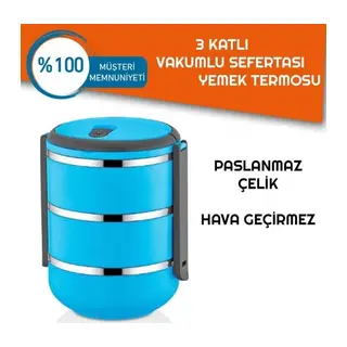 Sefer Tası Yemek Termosu Saklama Kabı Termosu 3lü - Mi