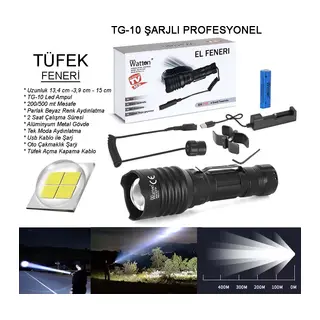 Tg-10 Şarjlı Profesyonel Feneri Wt-620