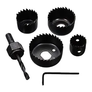 6 PARÇA BUAT AÇMA PANÇ SETİ 32-38-44-54MM & 3/8 HEX METAL AHŞAP PLASTİK DELİK AÇMA