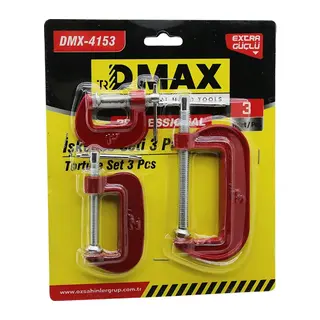 3PCS MİNİ İŞKENCE MENGENE SETİ ÇELİK KARBON 25-50-75MM