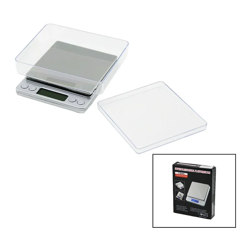 SUPERIOR MINI I-2000 3000GR/0.1GR MİNİ=10.5X13CM HASSAS TARTI - TERAZİ ŞEFFAF PLS.KAPAK PİLLİ
