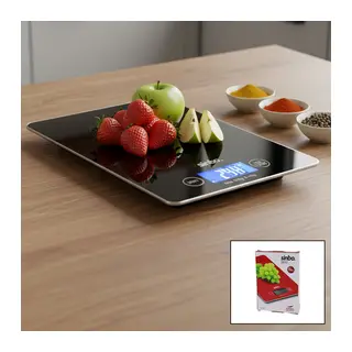 CAM TARTISI TERAZİ LCD EKRAN 5KG/1GR PİLLİ=CR2032 GR/OZ/ML/IB ÖLÇÜM SKS-4526