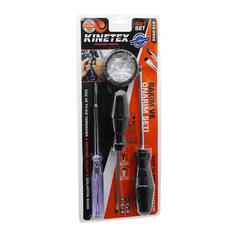 4PCS TORNİDA ÇOK AMAÇLI SET DÜZ YILDIZ TORNİDA KONTROL M ELEKTRİK BANT