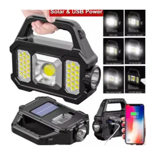 Polizei P-880A Solar Powerlı Şarjlı Taşınabilir Güçlü Fener