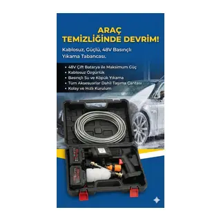 48V Şarjlı Çift Batlı Taşınabilir Basınçlı Oto Yı Bahçe Sulama sı